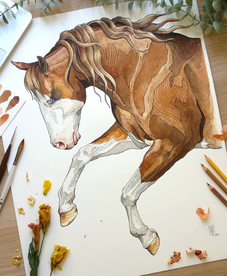 Original Animal Drawing by Irene Meniconi