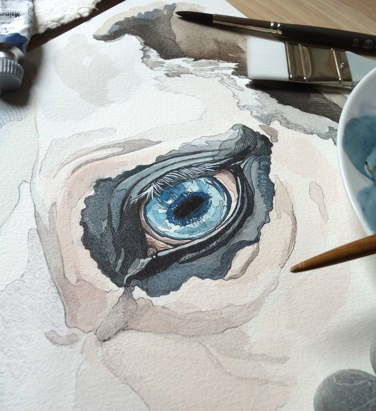Original Figurative Animal Painting by Irene Meniconi