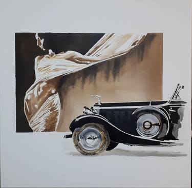 Print of Automobile Paintings by Benno Fognini