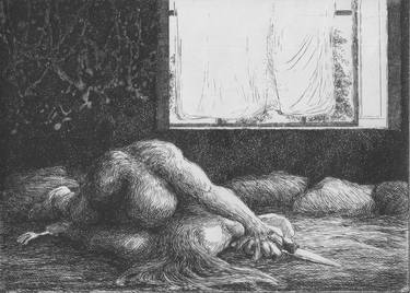 Print of Figurative Mortality Printmaking by Henriette Heyn Olsen