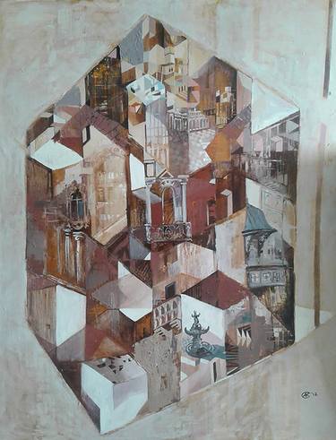 Original Abstract Expressionism Architecture Paintings by Andriy Kreminskiy