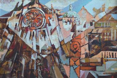 Original Abstract Expressionism Architecture Paintings by Andriy Kreminskiy