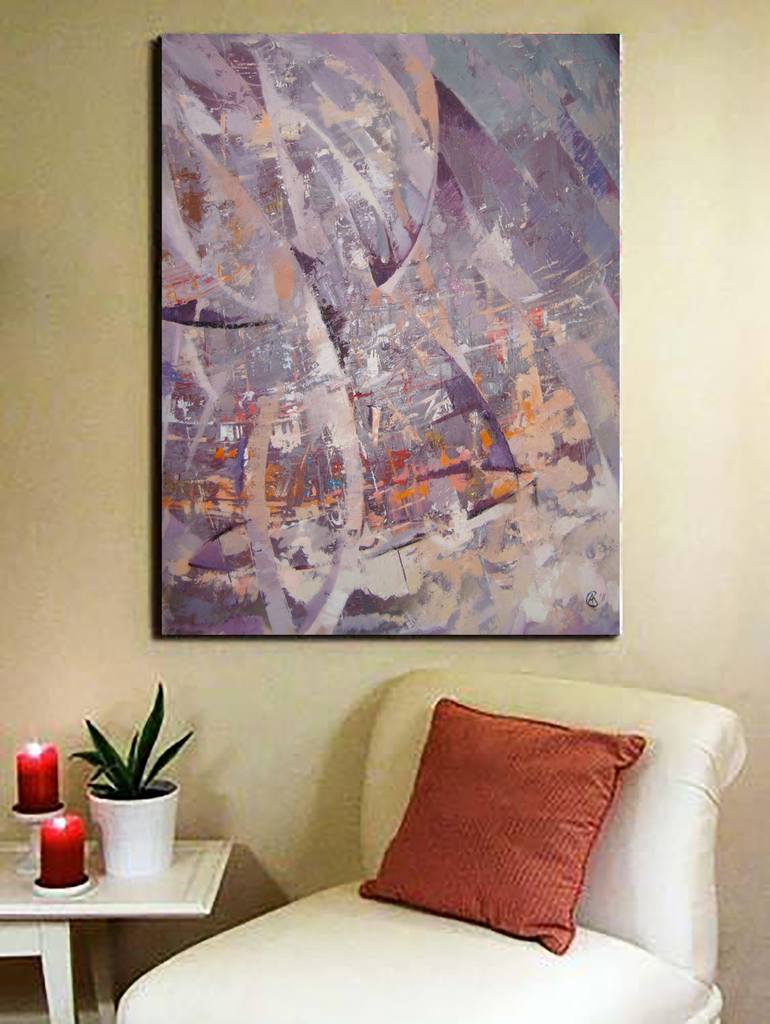 Original Abstract Expressionism Architecture Painting by Andriy Kreminskiy