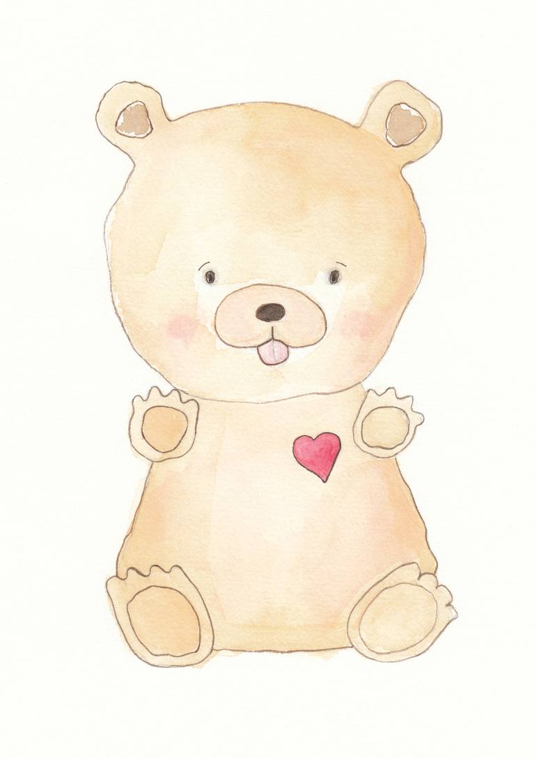 teddy bear painting art