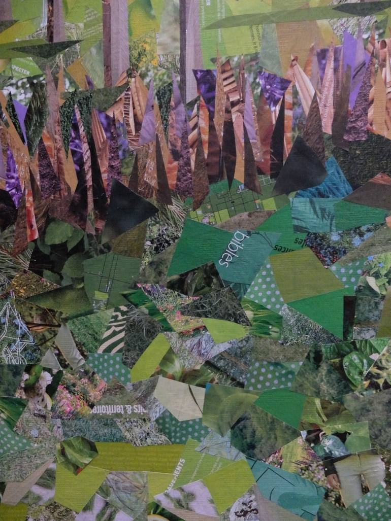 Original Figurative Nature Collage by Laurence Hochin