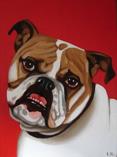 Original Dogs Paintings by Laurence Hochin
