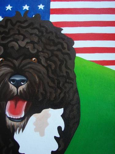Original Pop Art Dogs Paintings by Laurence Hochin