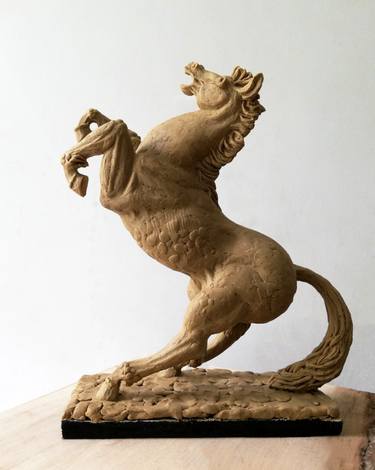 Original Figurative Animal Sculpture by Pavlo Myziuk