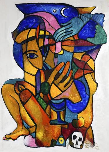 Original Figurative Abstract Painting by Konstantin Yevmeniov