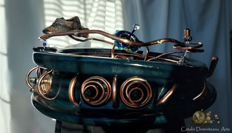 Original Conceptual Science/Technology Sculpture by Catalin Domniteanu