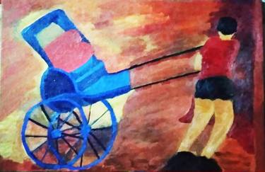 Print of Figurative Transportation Paintings by Devendra Patel