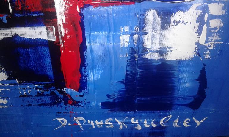 Original Abstract Painting by Dimitrin Pyuskyuliev