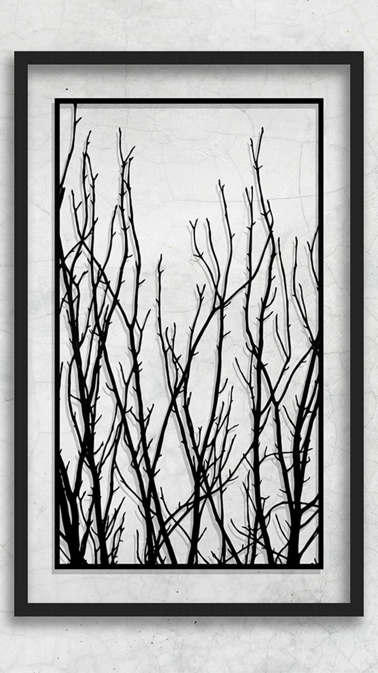 Paper Cut Artwork Tree Art Tree Branches Tree Branch Silhouette Large Tree Branches For Sale Tree Branch Wall Art Large Black And White Art Collage By Dmytro ℰ Iuliia Mann Saatchi