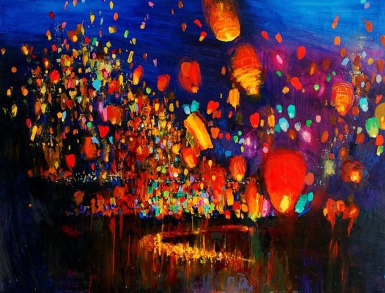 pastel chinese lanterns