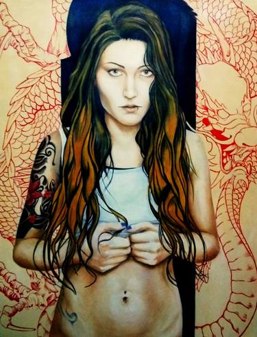 Original Figurative Women Paintings by José Luis Carrera