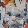 This artwork is made of torn pieces of posters reclaimed in the streets of Paris or other places in France