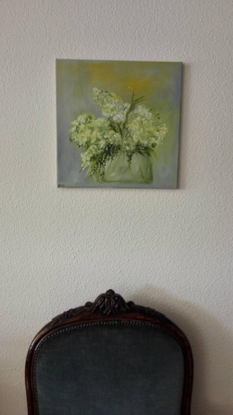 Original Abstract Floral Painting by Mimi Logan