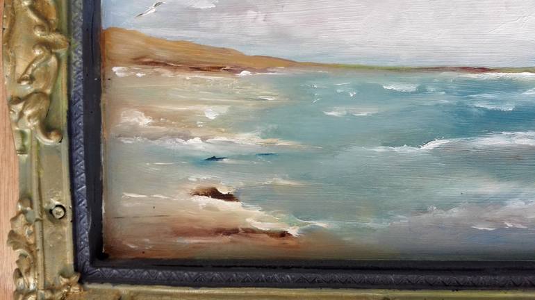 Original Impressionism Beach Painting by Mimi Logan