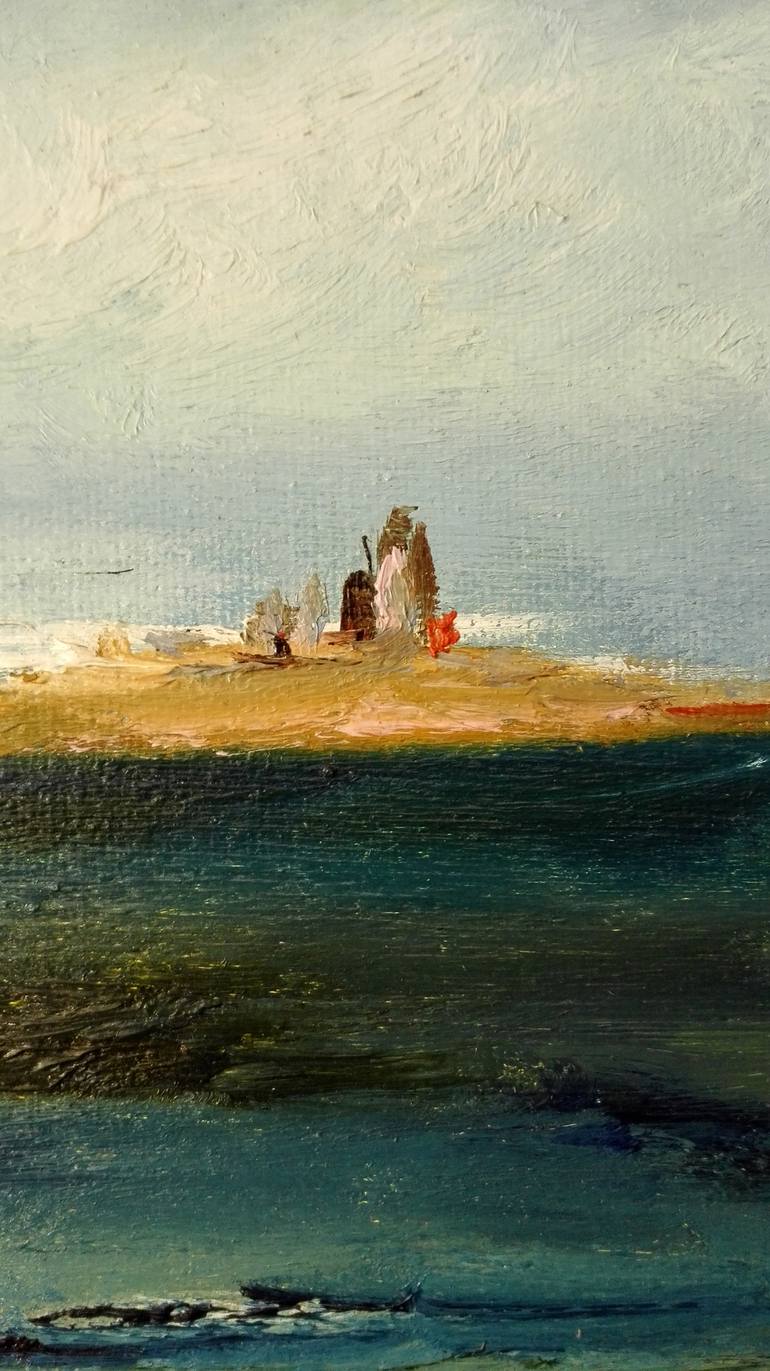 Original Impressionism Seascape Painting by Mimi Logan