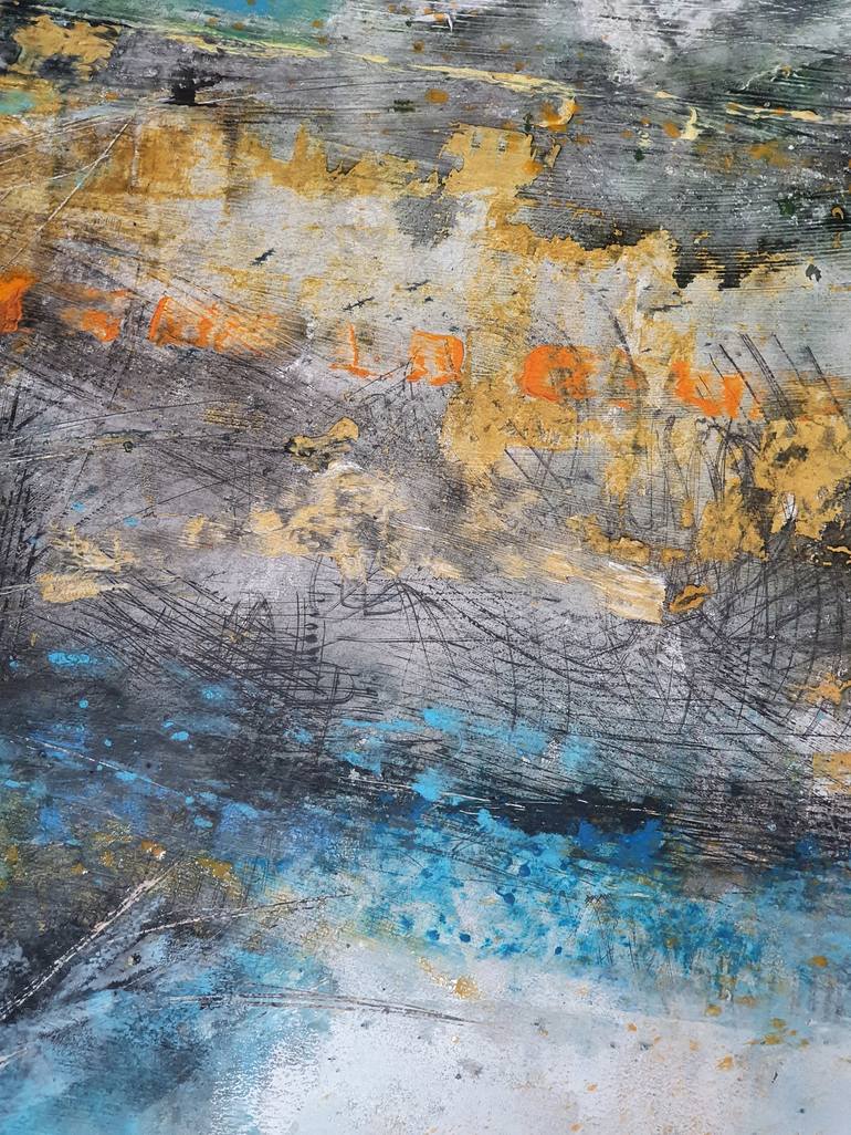 Original Conceptual Abstract Painting by Nora Nikolova Ficcadenti