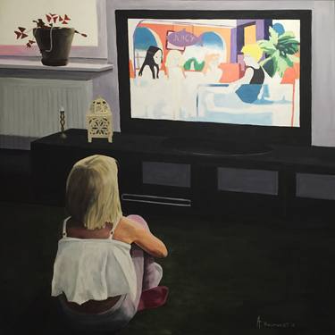 Print of Figurative Children Paintings by Anders Borgenhag Holmqvist