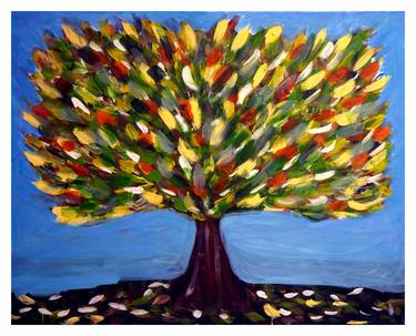 Print of Abstract Tree Paintings by Stephanie Clarkson