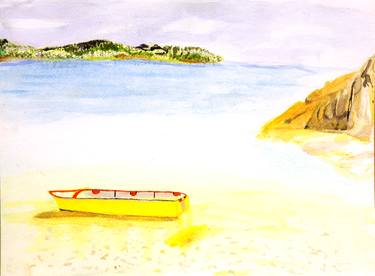 Print of Expressionism Beach Paintings by Stephanie Clarkson