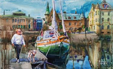 Original Impressionism Boat Paintings by Vladimir Shandyba