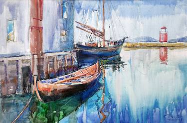 Original Boat Paintings by Vladimir Shandyba