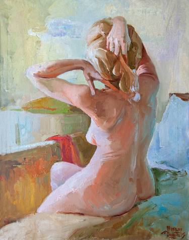 Print of Nude Paintings by Vladimir Shandyba