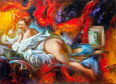 Print of Erotic Paintings by Vladimir Shandyba