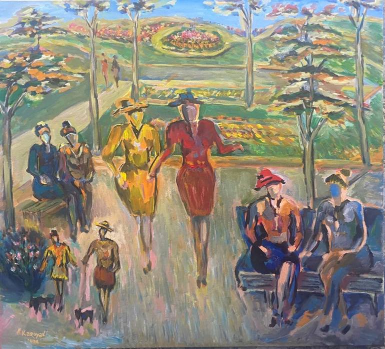 Original Impressionism Abstract Paintings by Albert Karoyan
