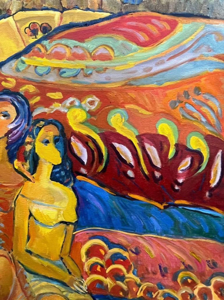 Colorful Mountain Philosophers Painting by Albert Karoyan | Saatchi Art