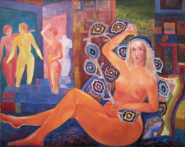 Original Realism Women Paintings by Albert Karoyan