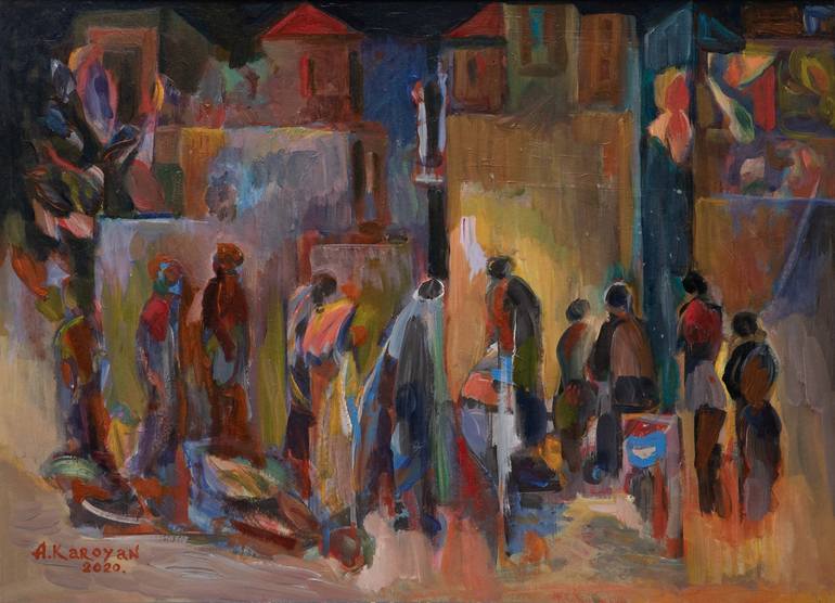 Night before Sunrise Painting by Albert Karoyan | Saatchi Art