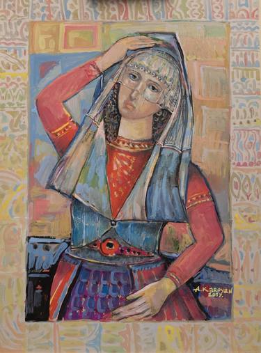 Original Abstract Women Paintings by Albert Karoyan