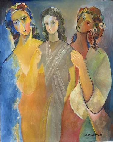 Original Expressionism People Paintings by Albert Karoyan