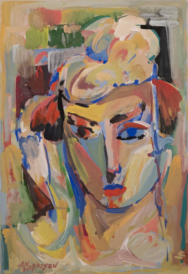 Original Expressionism People Paintings by Albert Karoyan