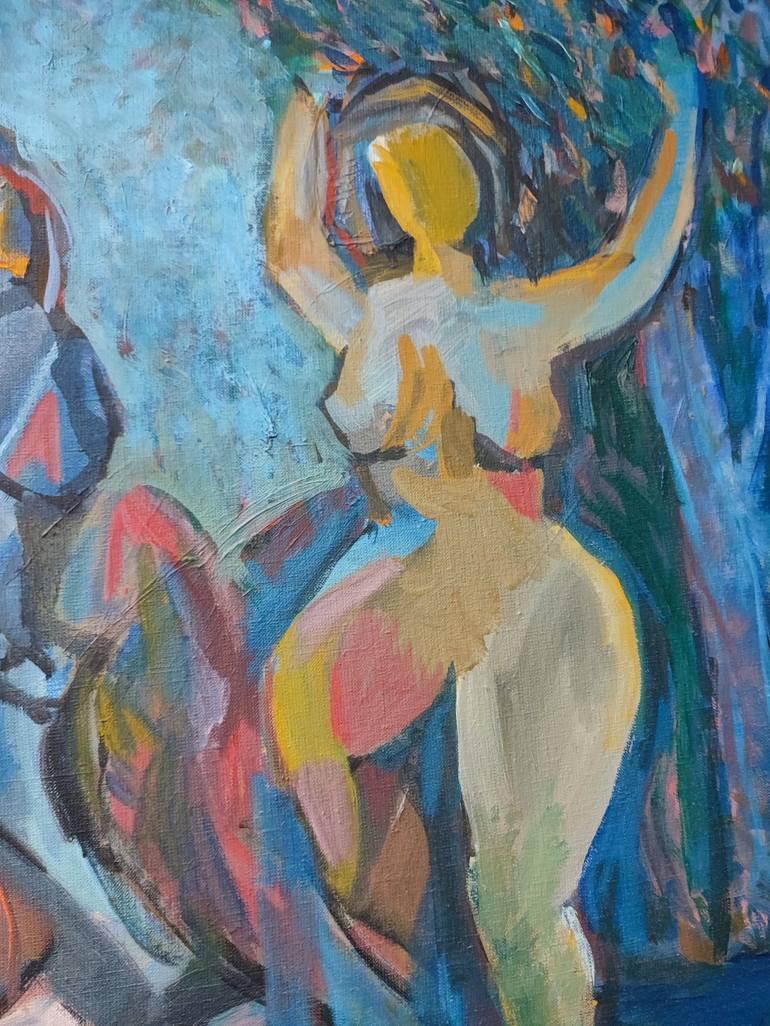 Original Impressionism Women Painting by Albert Karoyan