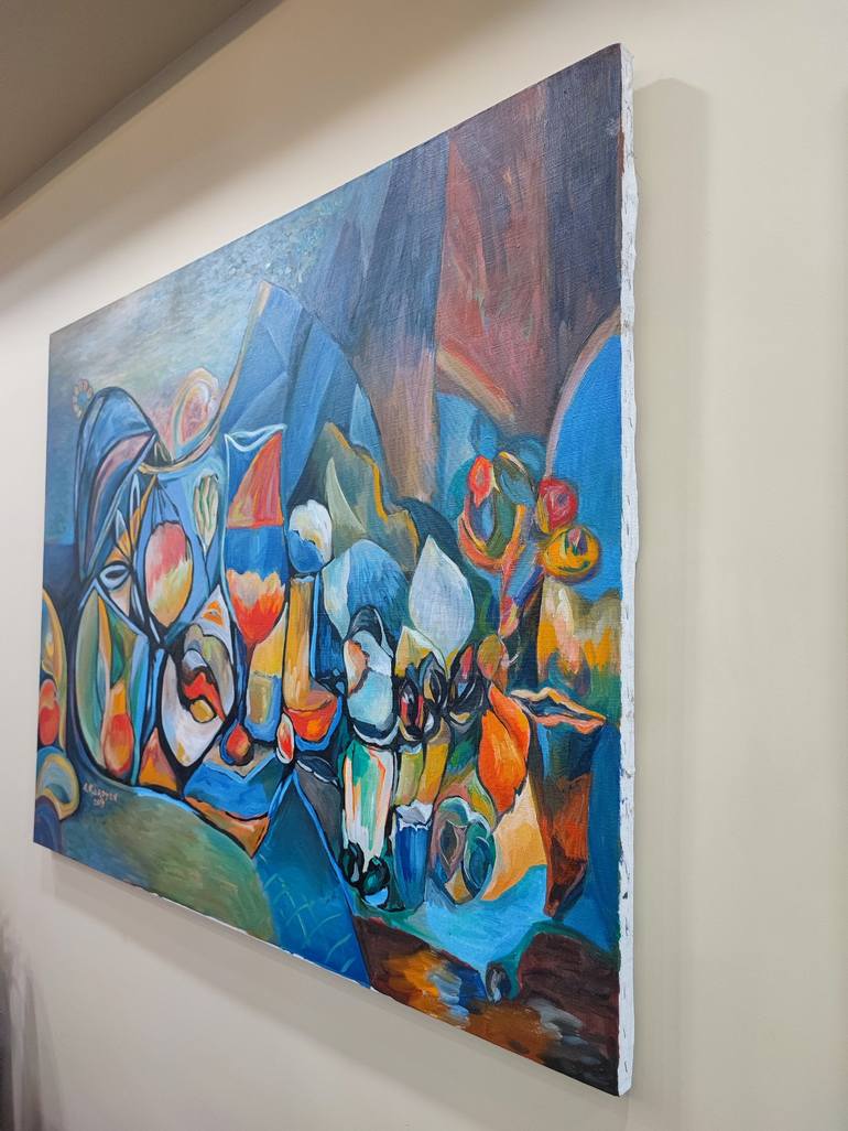 Original Expressionism Abstract Painting by Albert Karoyan