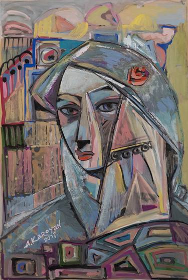 Original Abstract Expressionism Women Paintings by Albert Karoyan