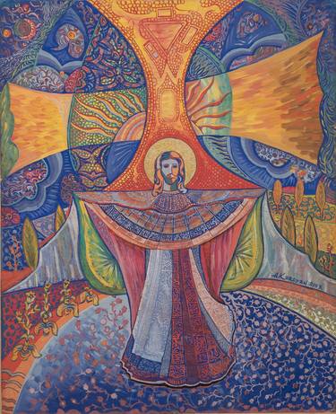 Original Abstract Expressionism Religious Paintings by Albert Karoyan