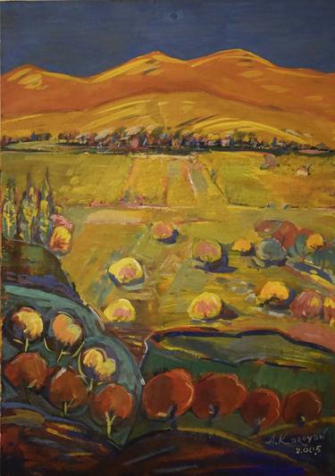 Original Expressionism Landscape Paintings by Albert Karoyan