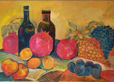 Original Abstract Expressionism Still Life Paintings by Albert Karoyan
