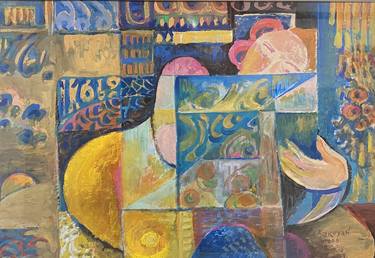 Original Cubism Abstract Paintings by Albert Karoyan