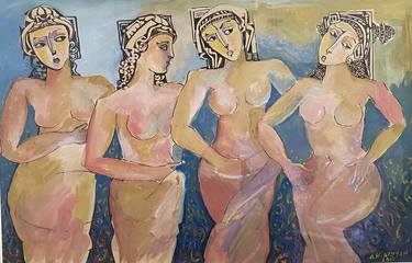 Original Impressionism Women Paintings by Albert Karoyan