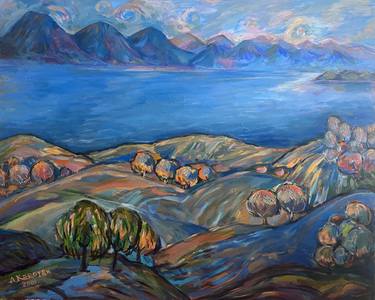 Original Abstract Expressionism Landscape Paintings by Albert Karoyan