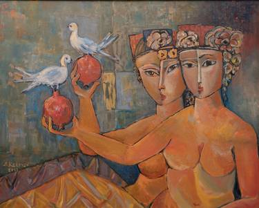 Original Women Paintings by Albert Karoyan