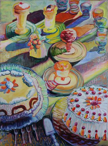 Original Figurative Food & Drink Paintings by Lotje van Lieshout