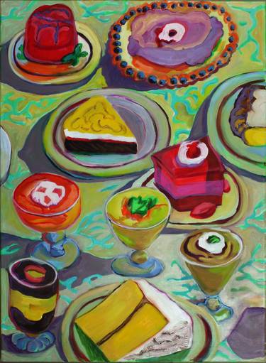 Original Figurative Food & Drink Paintings by Lotje van Lieshout